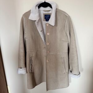 Vintage Y2K weathervane suede tan coat size S